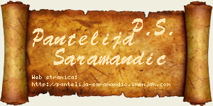 Pantelija Saramandić vizit kartica